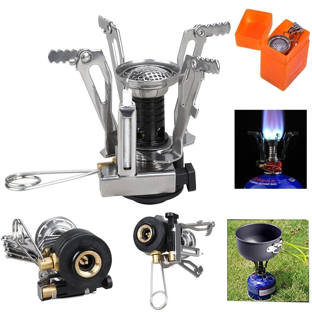 Camping Cookware Set with Cooking Pots Pans Tank Bracket I693334