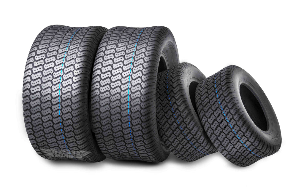 Set of 4 Lawn Mower Turf Tires 15x6-6 Front & 20x10-8 Rear I967