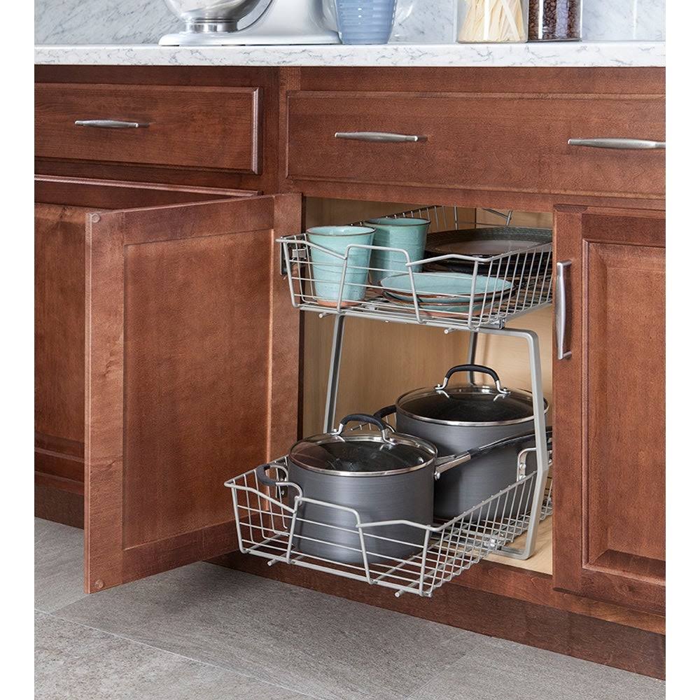 2 Tier 11-inch Wide Cabinet Organizer F39489