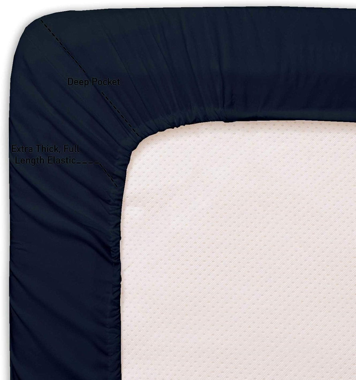 100% Egyptian Cotton 500 TC White RV King Sheets F21191