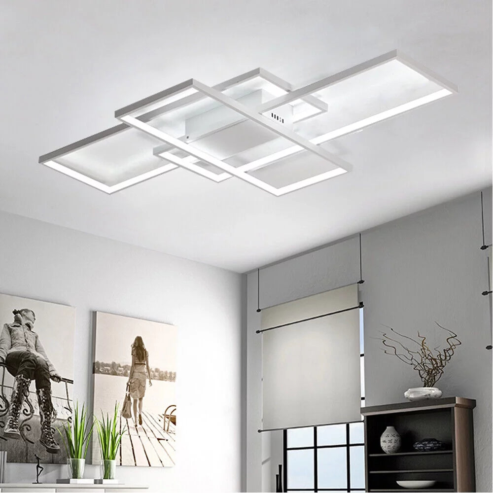 Modern LED Ring Flush Mount Ceiling Light Acrylic Lampshade M87924