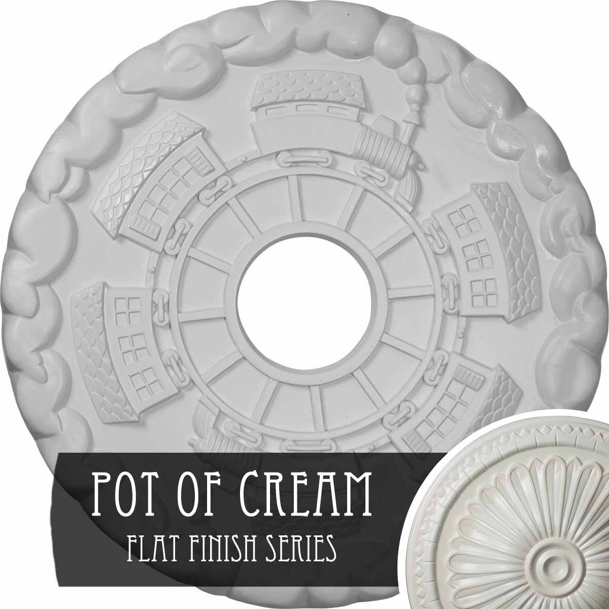 18 1/2x22OD x 3 7/8x22ID x 1x22P Ceiling Medallion H2100