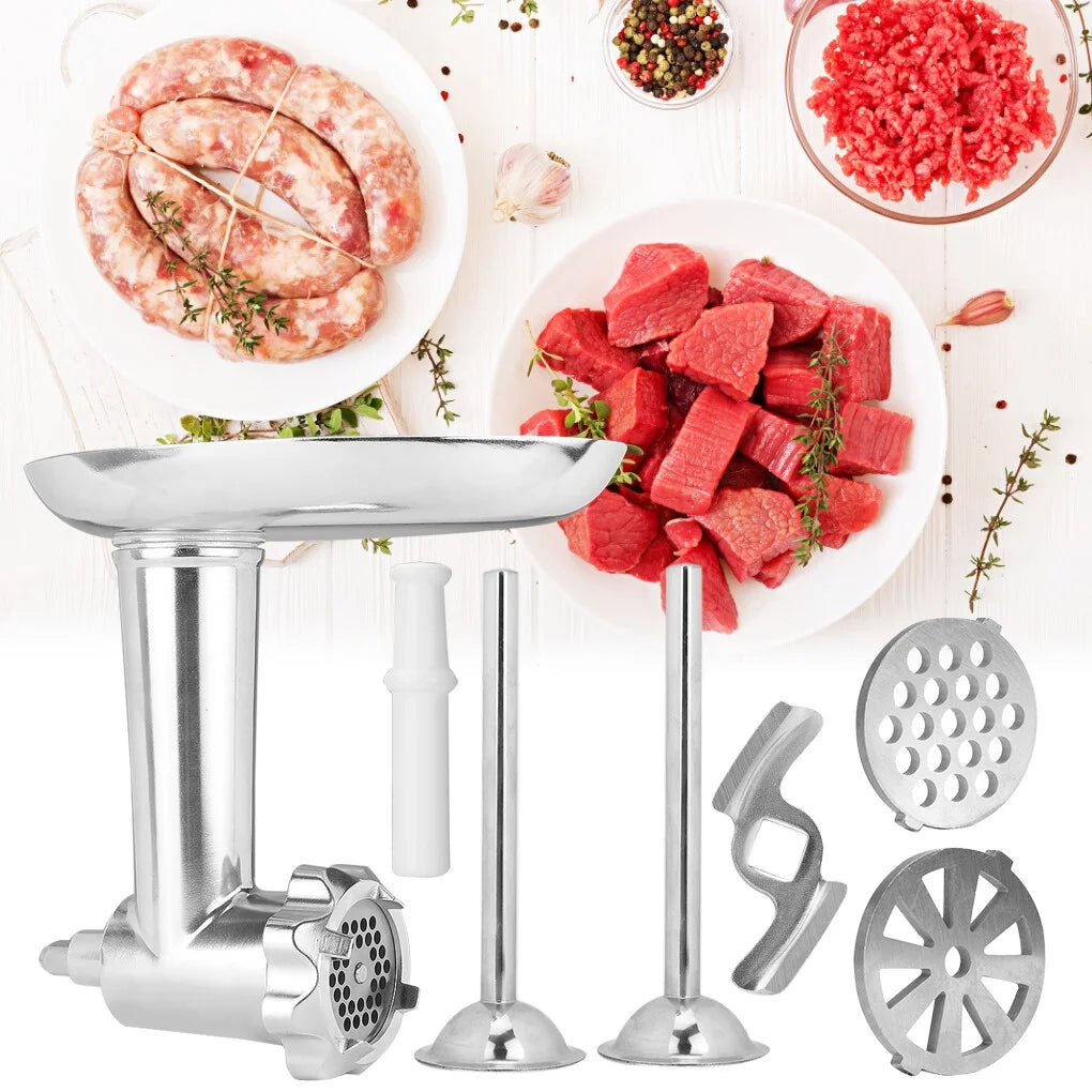 Metal Meat Grinder Attachment for KitchenAid Stand Mixers with Sausage Filler Tubers D832