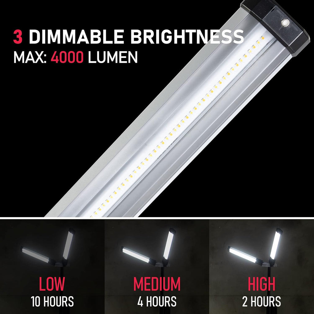 4000 Lumen Rechargeable LED Work Light with Stand T9291