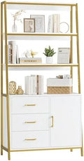 69" Tall 4-Tier Bookshelf with Drawers and Shelves R71775
