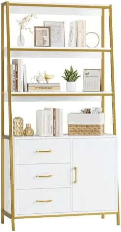 69" Tall 4-Tier Bookshelf with Drawers and Shelves R71775