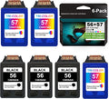 6 Pack Remanufactured Ink Cartridge Replacement (3 Black + 3 Tri-Color) B34752