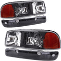 Chrome Housing Black Lens Headlight Assembly S863