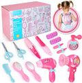 Kids Hair Salon Toy Set with Hair Dryer Hair Curler and Beauty Accessories R3643