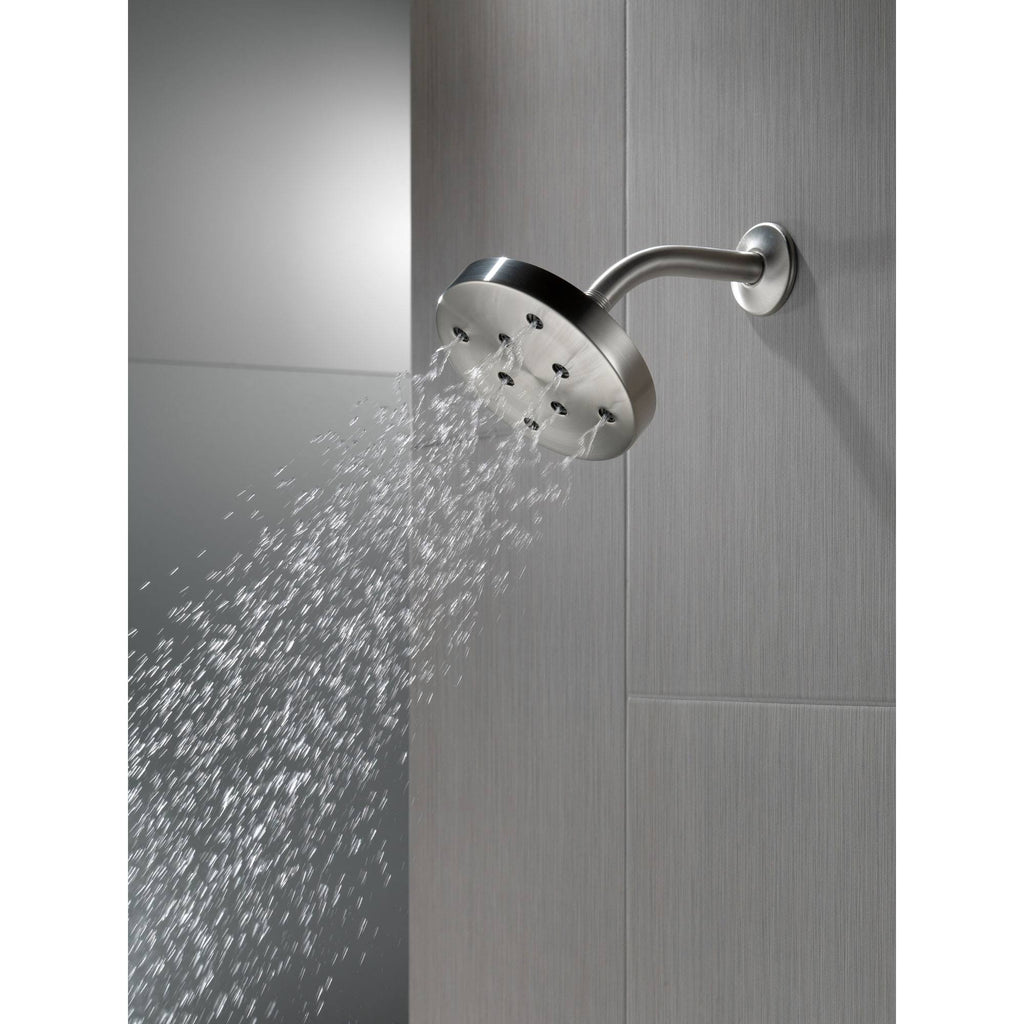 Single-Setting Metal Raincan Shower Head Stainless P8890