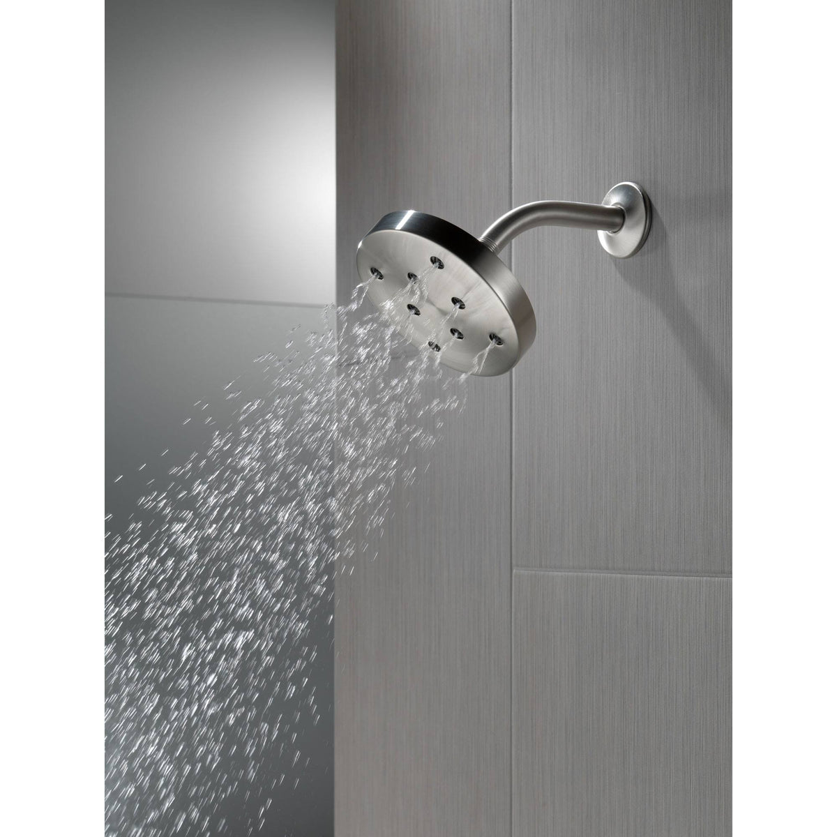 Single-Setting Metal Raincan Shower Head Stainless P8890