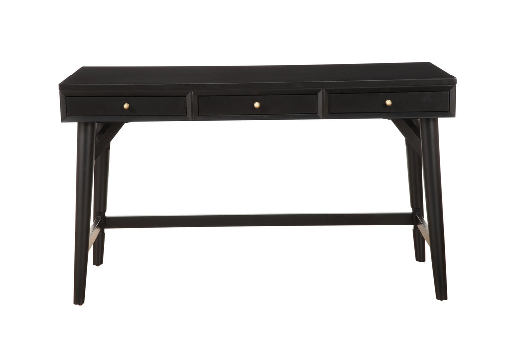 Black 3 Drawer Wood Desk N245649