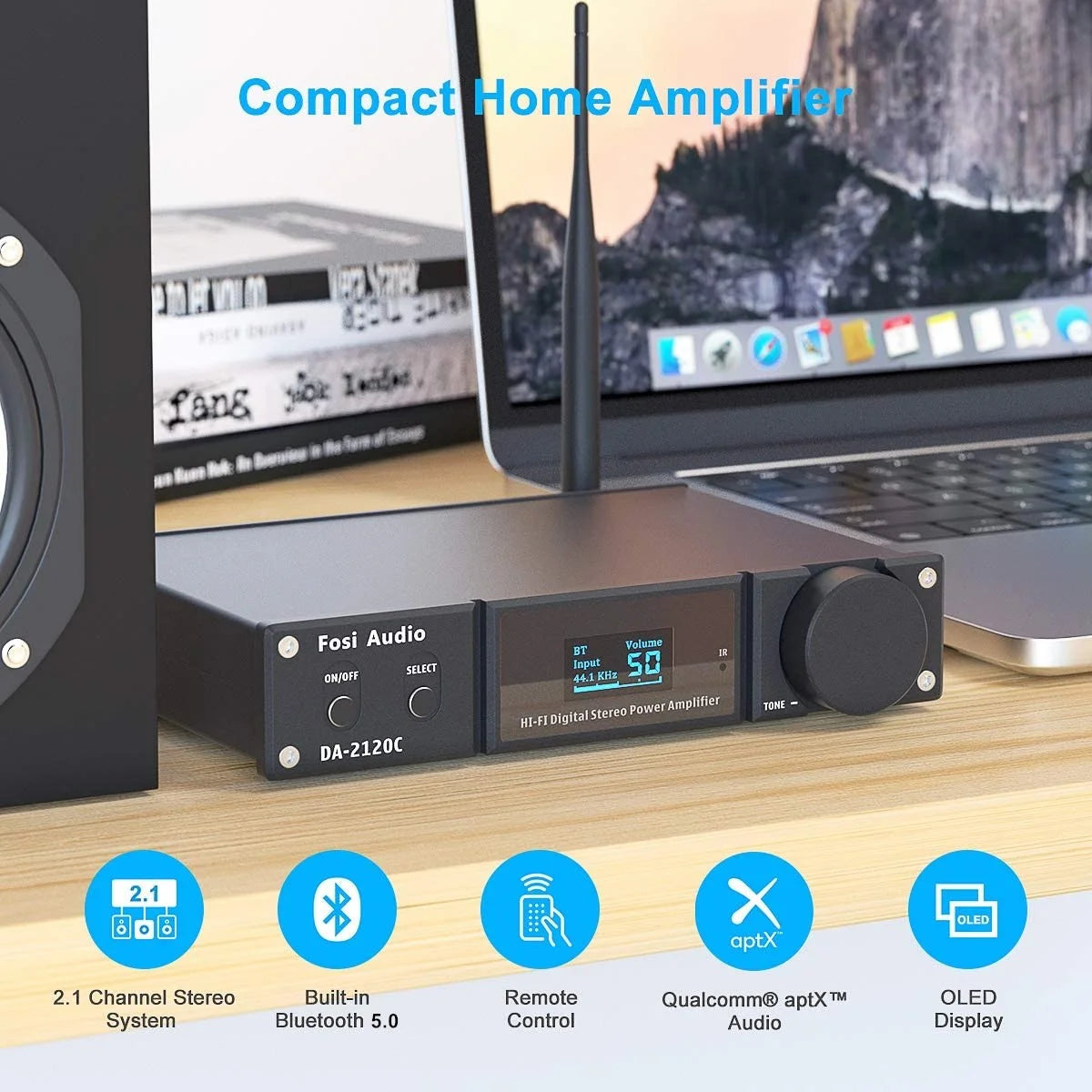 240W Bluetooth 5.0 Stereo Audio DAC Amplifier C4207