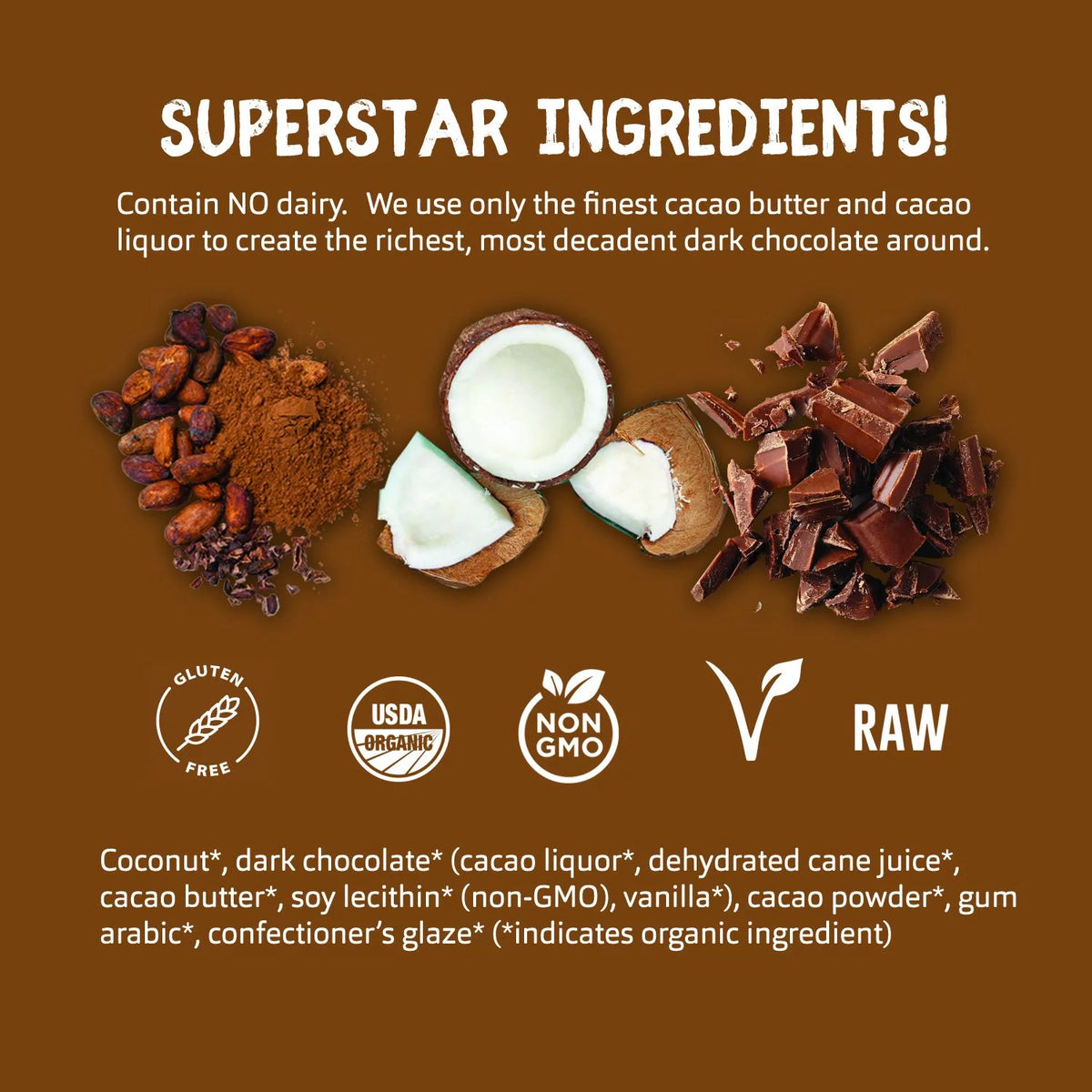 Organic Dark Chocolate Covered Coconut Chunks 1.4oz M7926