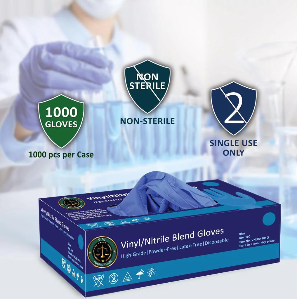 Small Nitrile-Vinyl Blend Disposable Exam Gloves, 1000/Case J3825