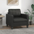 Black 55.1" Faux Leather 2-Seater Sofa N9497