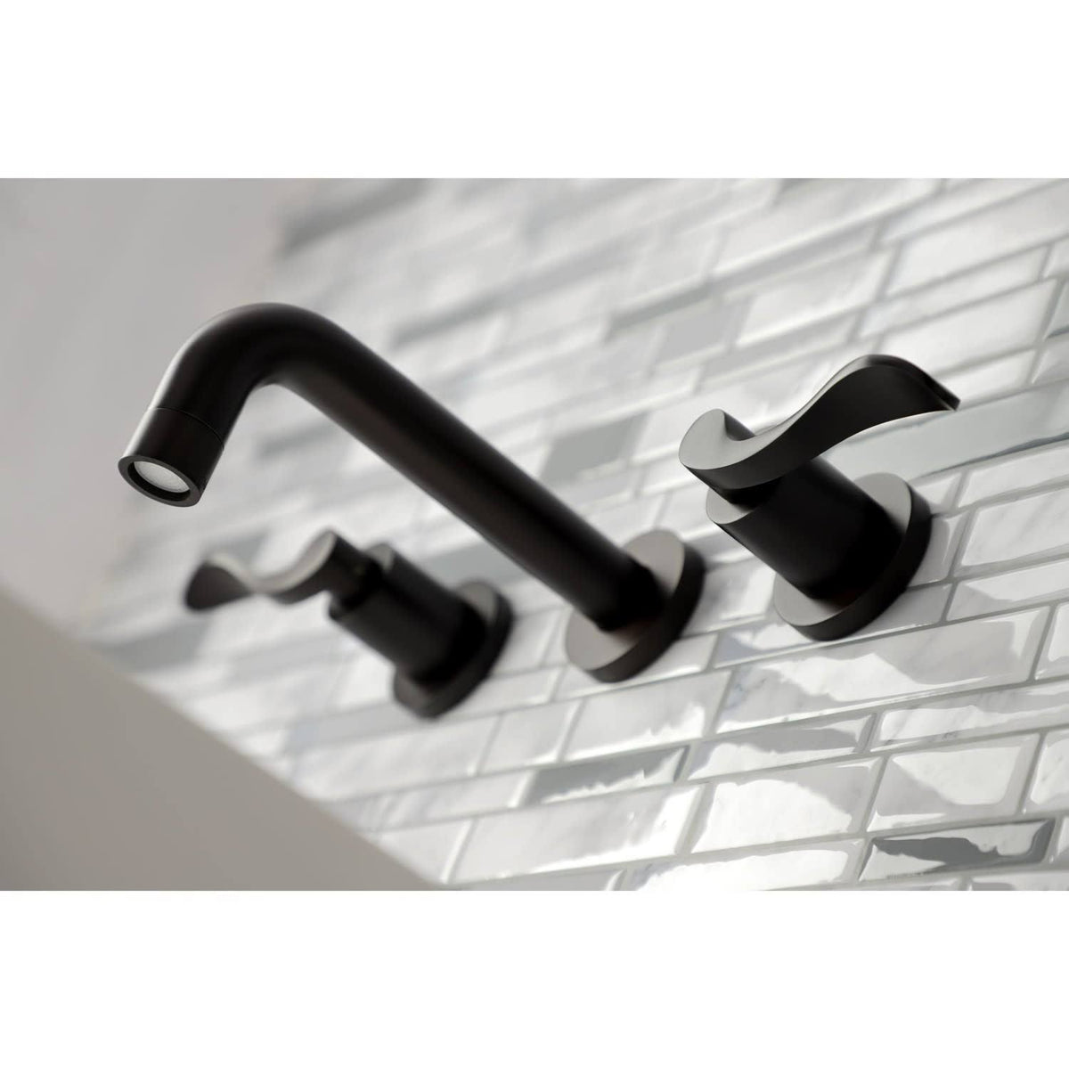 Polished Nickel Wall Mount Bathroom Faucet G654