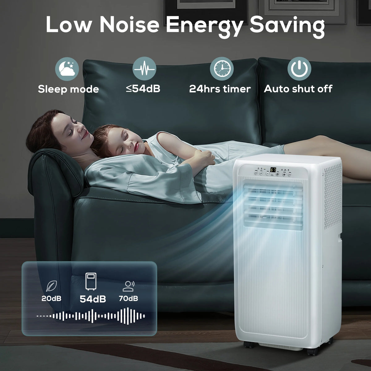 6000BTU Portable Air Conditioners 3-in-1 with Dehumidifier Fan X8503