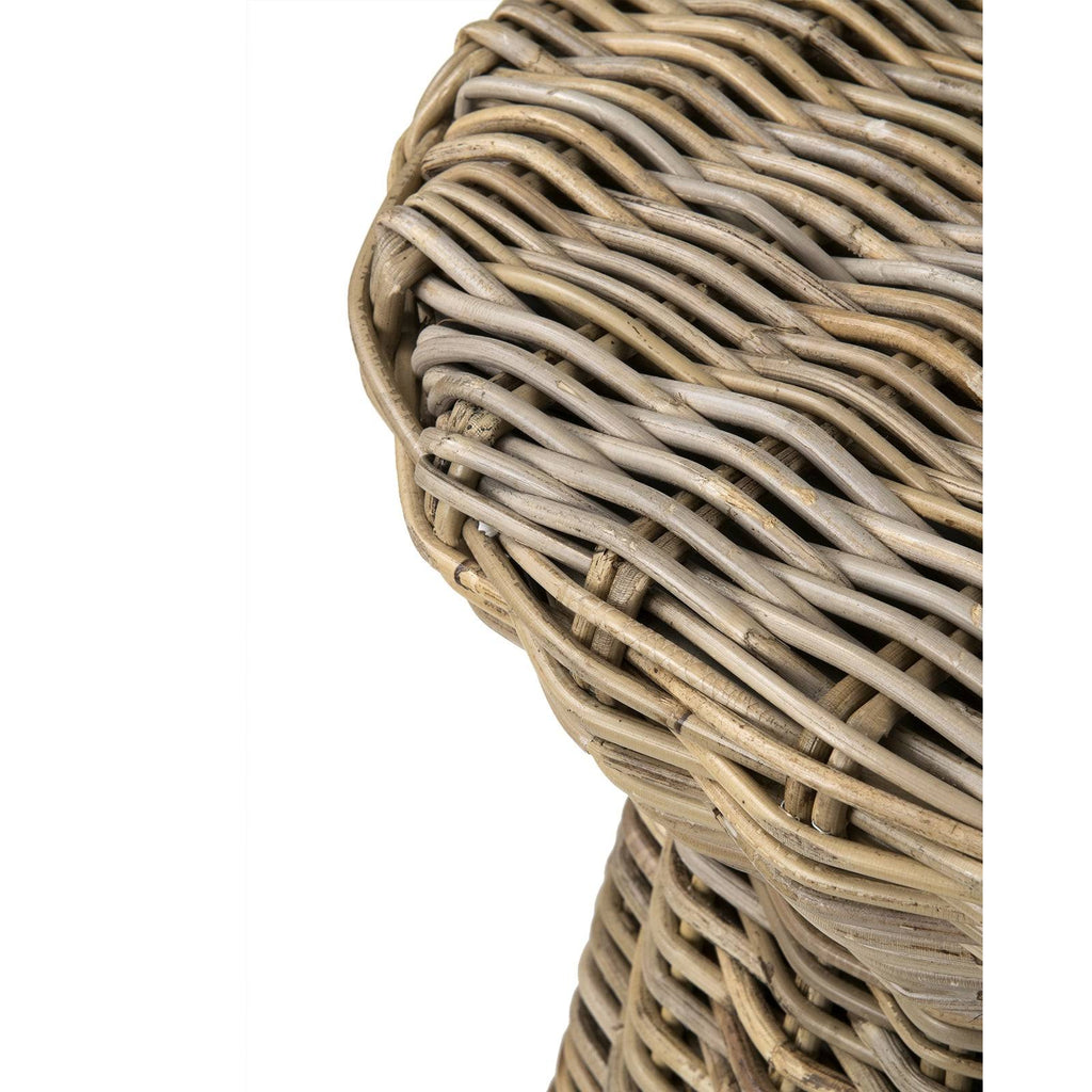 Brown Round Rattan Accent Table K6254