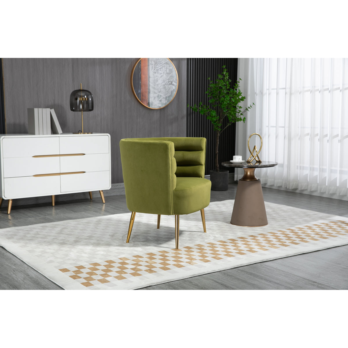 Accent Chair with Golden feet S9485