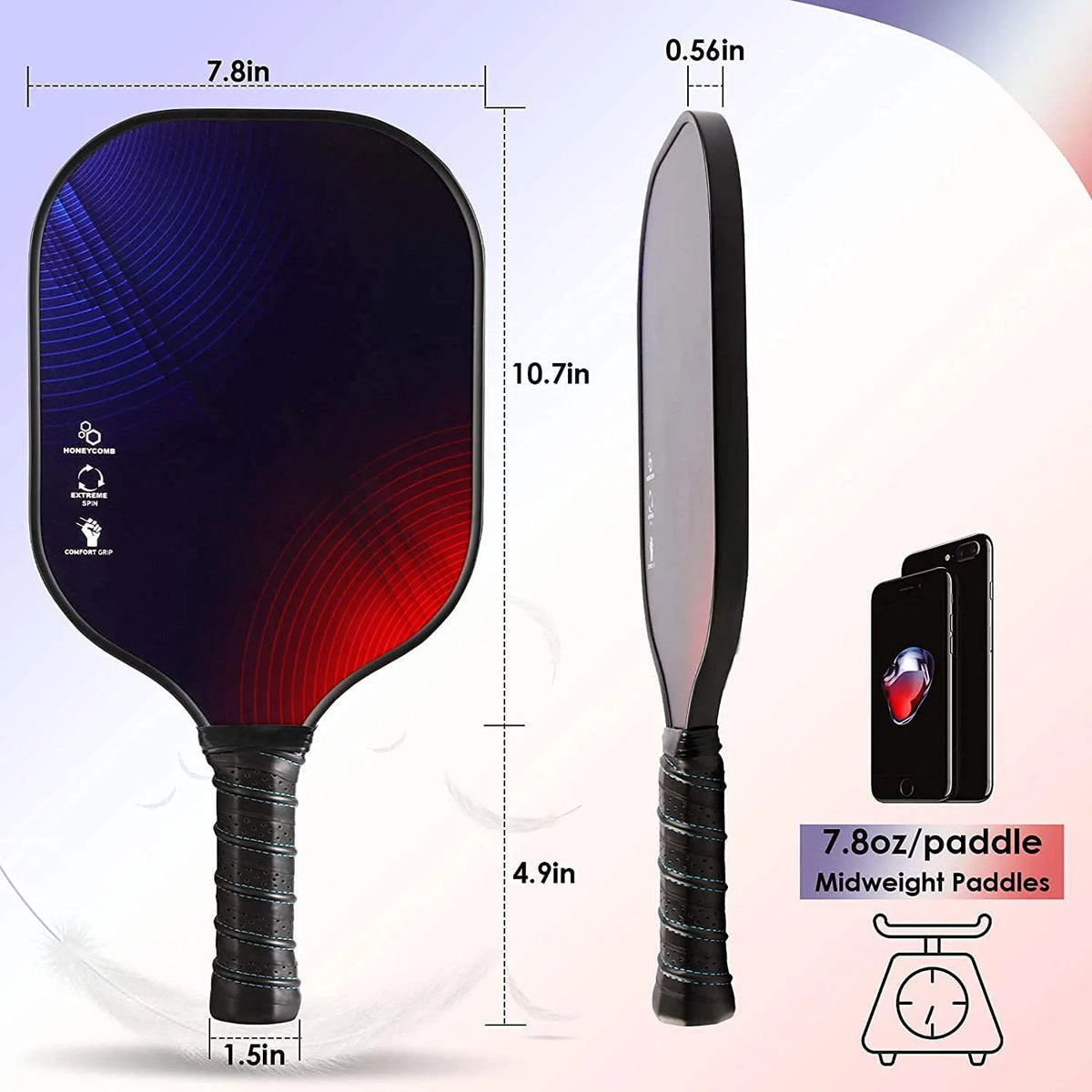Carbonfiber Pickleball Paddle Set of 2 J99796