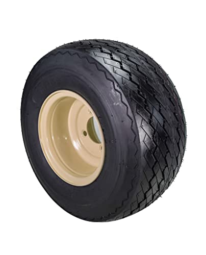 Set of 4 18x8.5-8 Beige Golf Cart Wheels and Tires Combo S476954