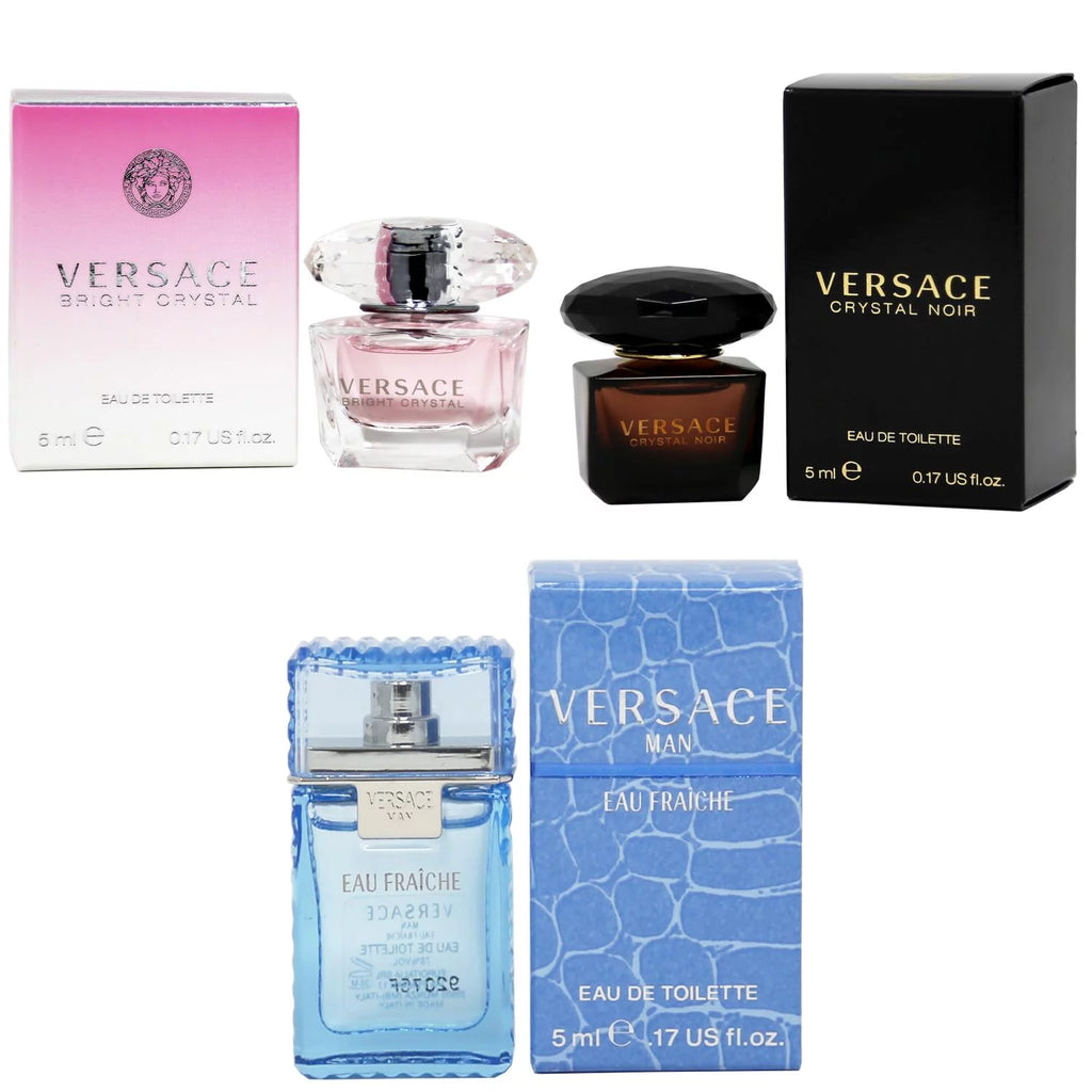 Bright Crystal EDT, Crystal Noir EDT, Man Eau Fraiche EDT 5ml 3PK Kit X641083