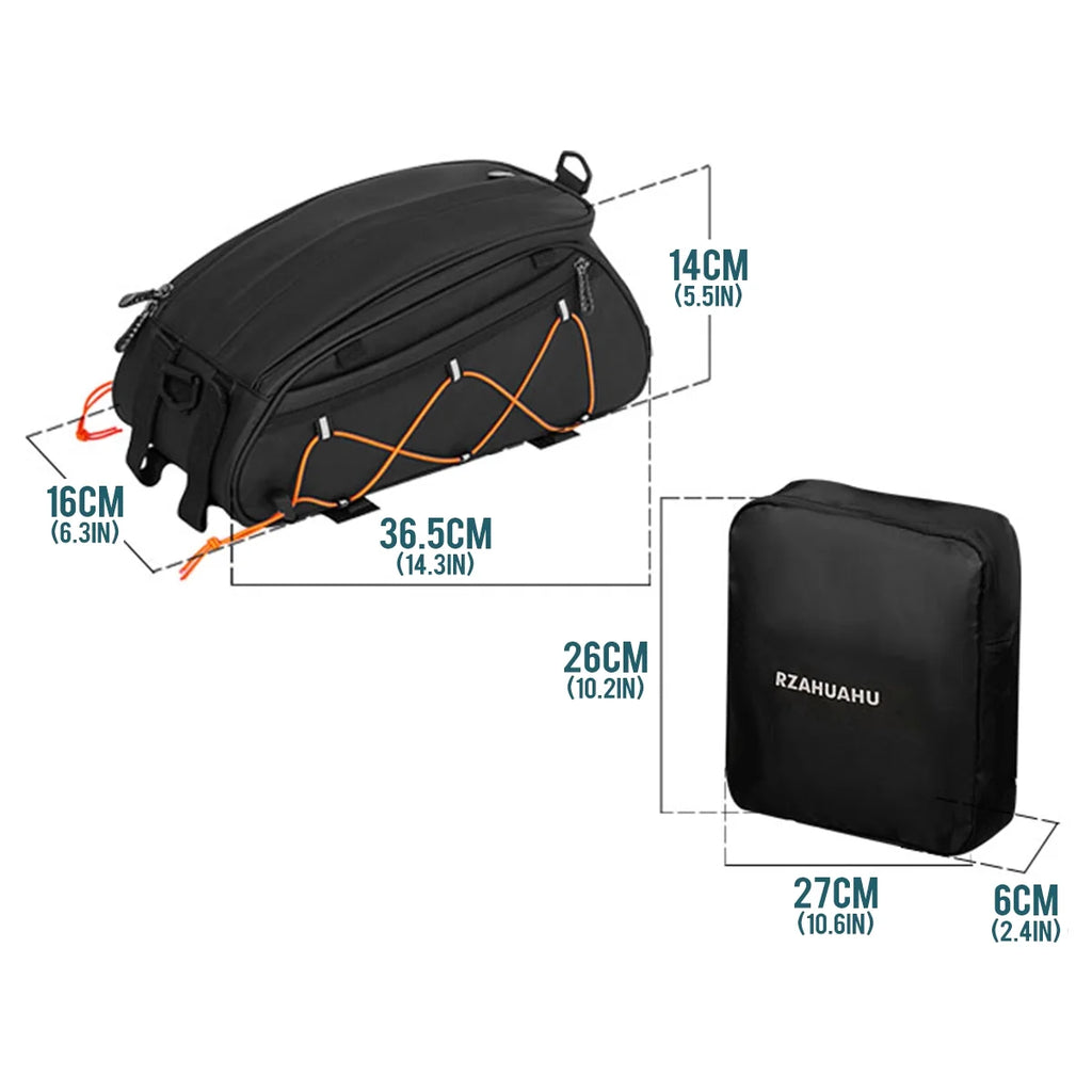Waterproof Rear Seat Bike Trunk Bag with 2 Side Hanging Bags D477099