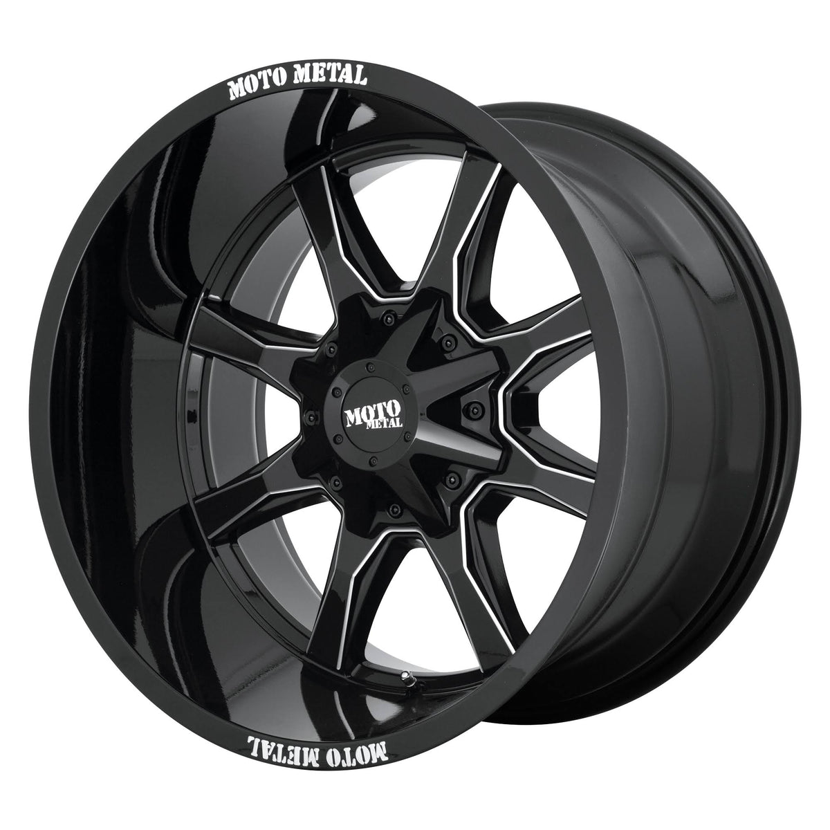Gloss Black Milled 17x9 Wheel L3082