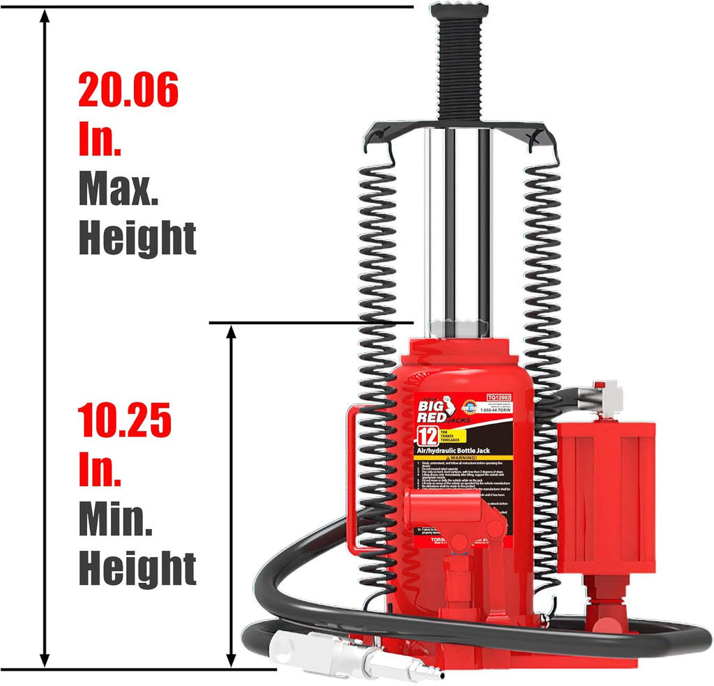 5 Ton Pneumatic Air Bottle Jack with Manual Hand Pump G4752