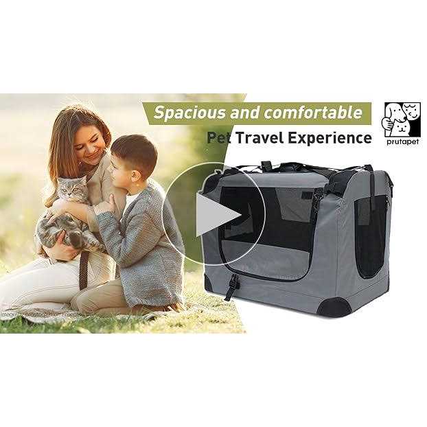 Large Soft-Sided Portable Cat Carrier with Collapsible Litter Box and Bowl H122791