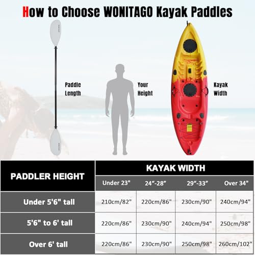 Adjustable Fiberglass Shaft Nylon Blade Kayak Paddle E90025