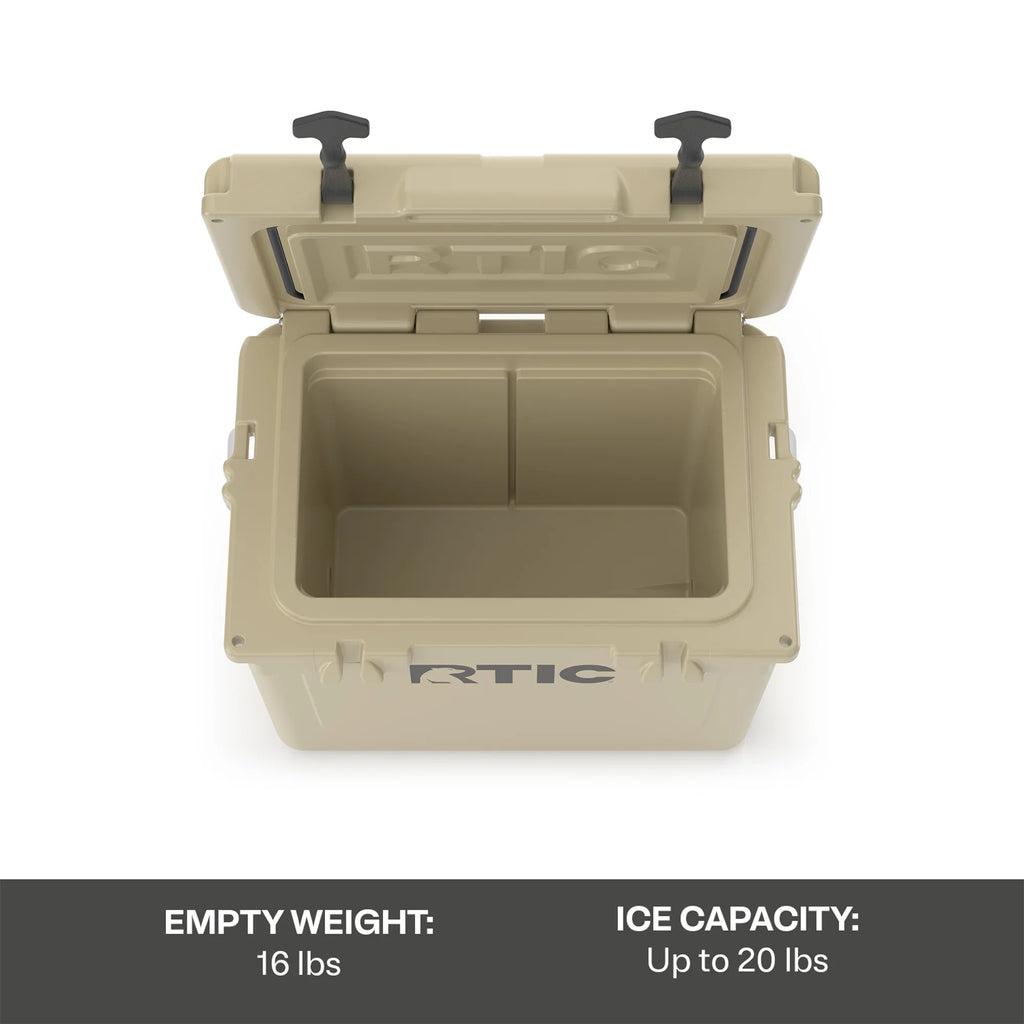 20 QT Hard-Sided Ice Chest Cooler, Tan E8199
