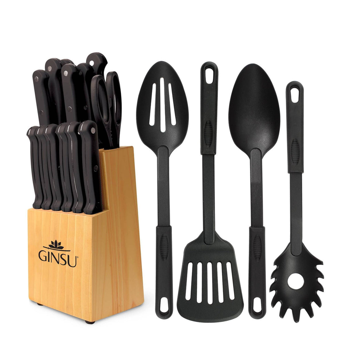 Black 18 Piece Set Natural Block M35271