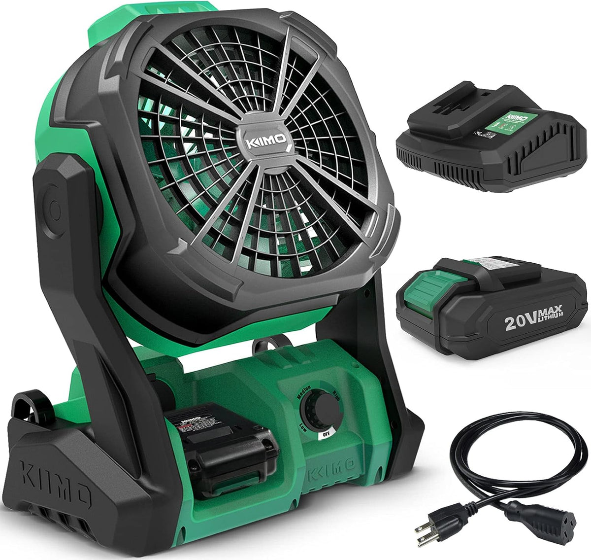 Portable Rechargeable High-Velocity Fan with Hook R49758
