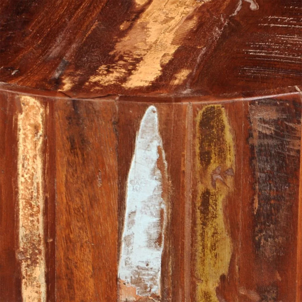 Solid Reclaimed Wood Round Coffee Table I3823