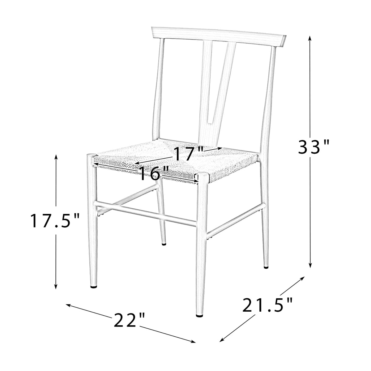 Natural Woven Rattan Dining Chair Set of 2 G700690