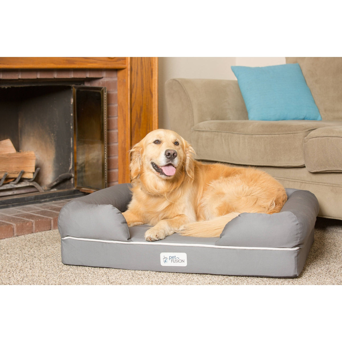 Solid Memory Foam Dog & Cat Bed, Gray, Jumbo I3737
