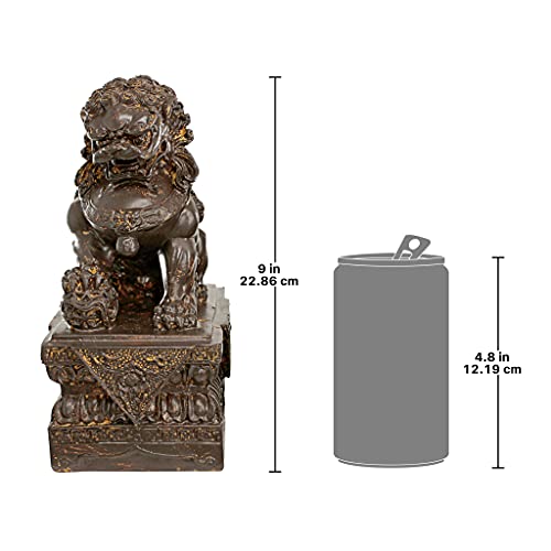 Set of Two Polyresin Bronze Finish Statues Q8298