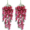 Fuchsia Artificial Silk Hanging Flowers Pack of 2 V83867