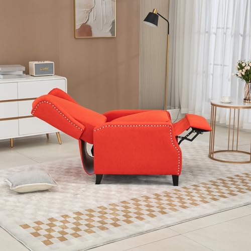 Red Adjustable Wingback Recliner Chair O293