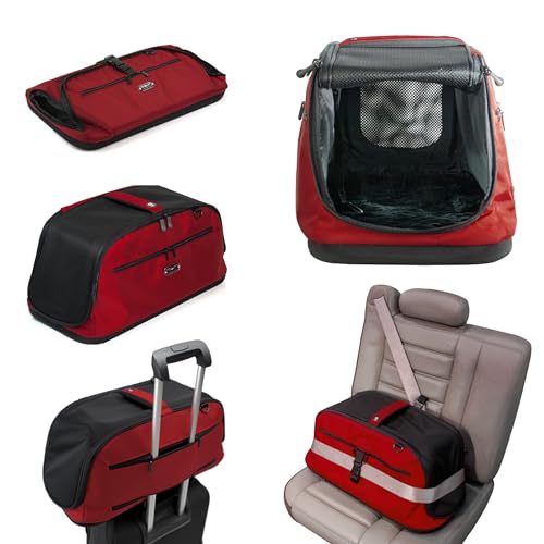 Airline Approved Pet Carrier for Cats and Dogs up to 18 lbs (Strawberry Red) U35686