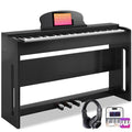 88-Key Weighted Hammer Action Digital Piano with Speakers, Furniture Stand and Triple Pedals V78490