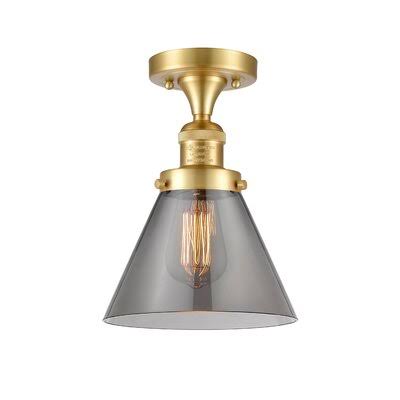Satin Gold Semi Flush Mount Light X9781