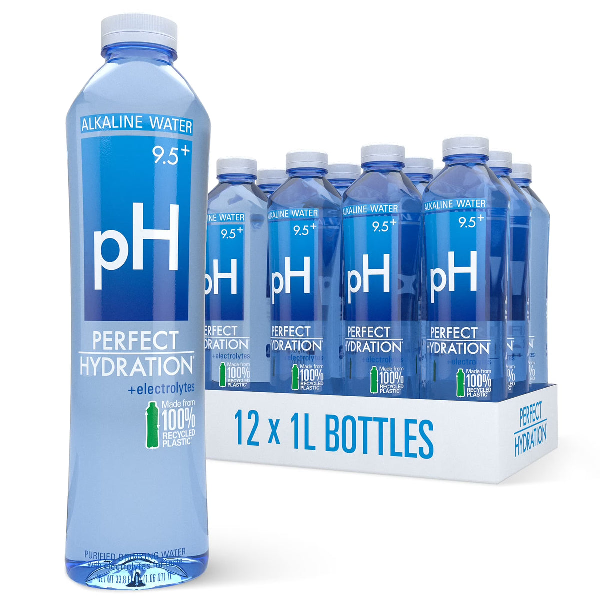 12 pack 1 Liter Alkaline Drinking Water G759