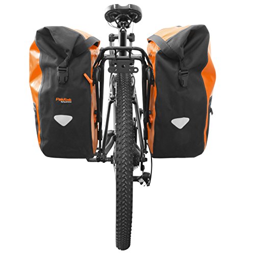 Black Waterproof 30L Bike Panniers with Rain Cover A29785