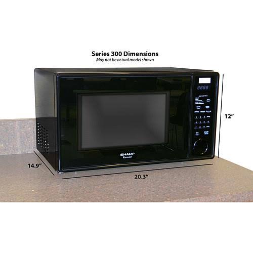 Black Mid-Size Microwave Y7451