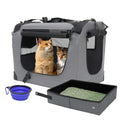 Large Soft-Sided Portable Cat Carrier with Collapsible Litter Box and Bowl H122791