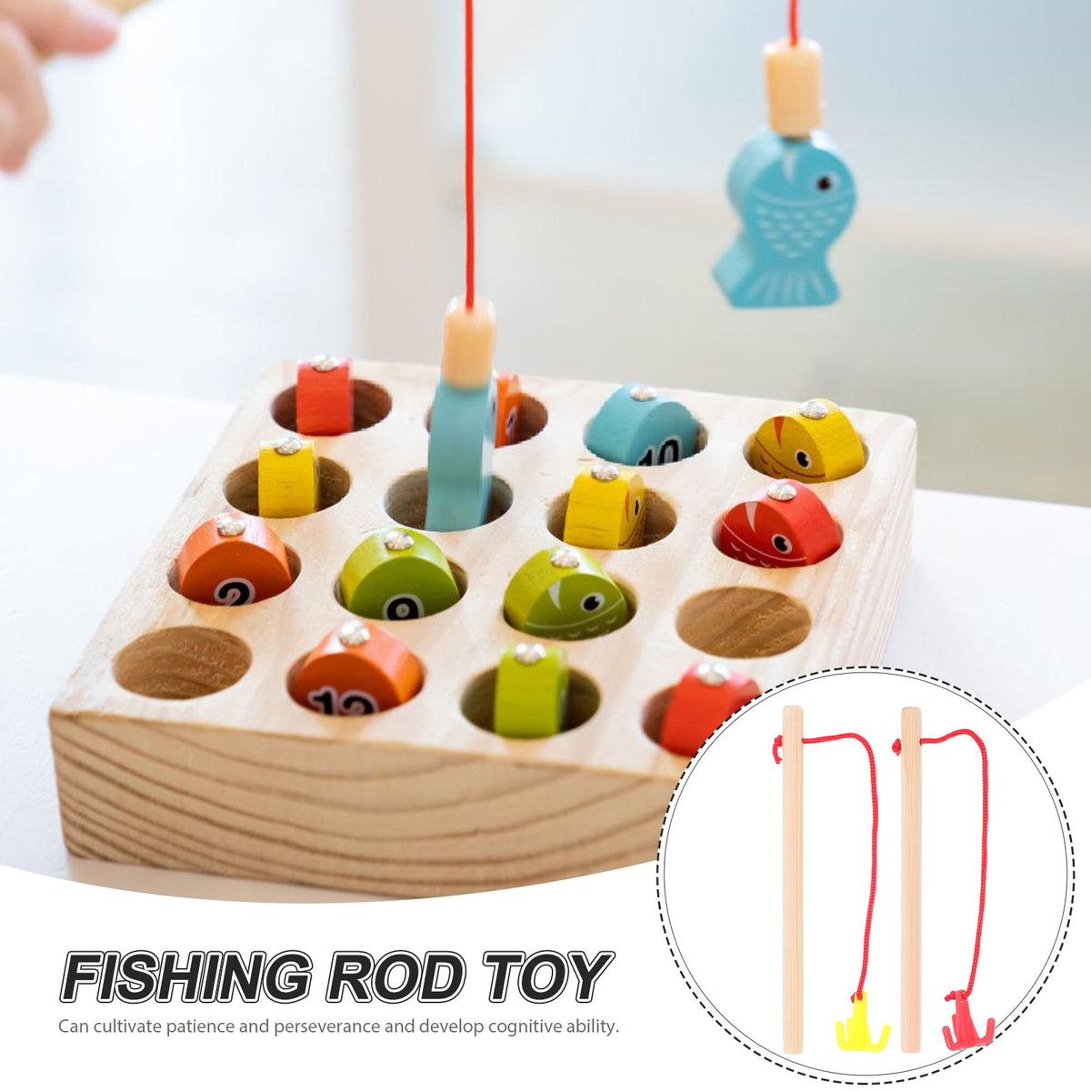 Magnetic Fishing Toys with Wooden Poles G294336