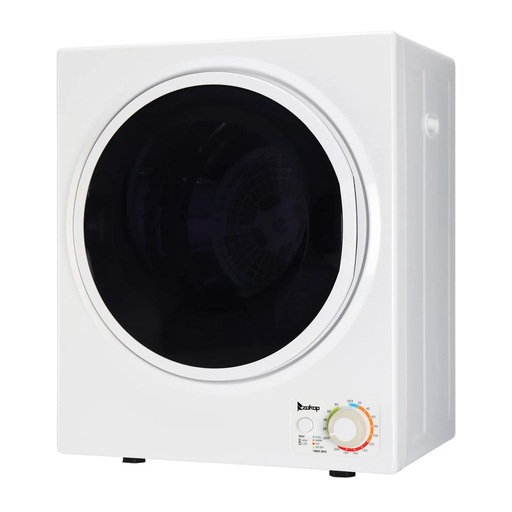 Compact Portable 1.6cuft Clothes Dryer Stainless Steel Drum Black and White X471590